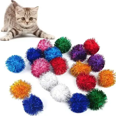 1 Set Cat Interactive Toy Ball, Colorful Cat Teaser Toy Ball, Cat Scratch Ball, Cat Teaser Toy, Pet Supplies