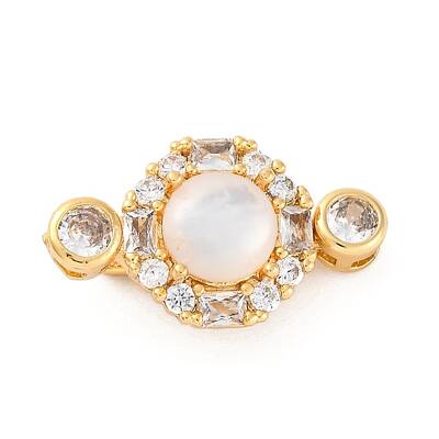 Brass Micro Pave Clear Cubic Zirconia Box Clasps