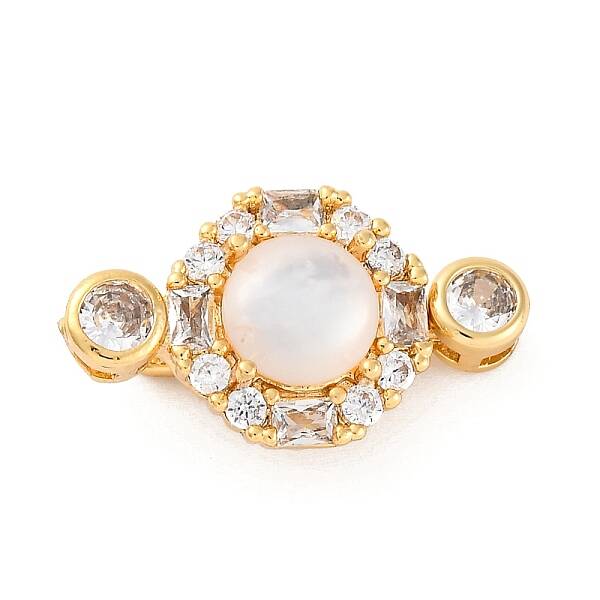 Brass Micro Pave Clear Cubic Zirconia Box Clasps