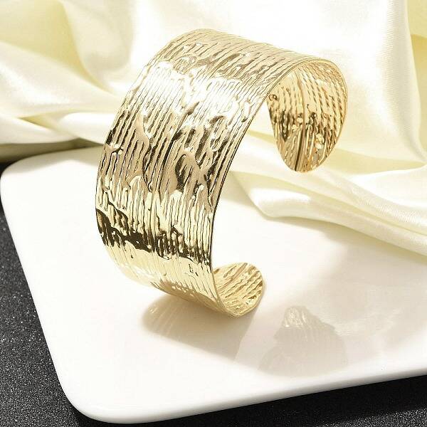 304 Stainless Steel Textured Cuff Bangles
