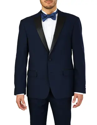 Mens Navy Blue Wedding Tuxedo - Dark Blue Tuxedo Suit