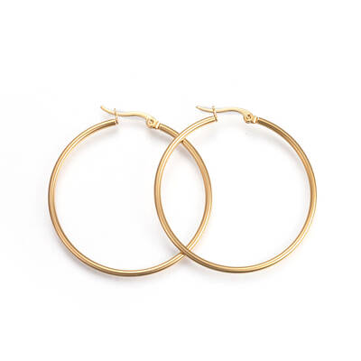 201 Stainless Steel Big Hoop Earrings