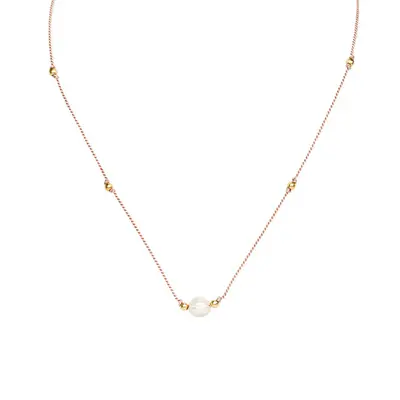 Agato Delicate necklace IN thread with river pearl HE05K3G-LP