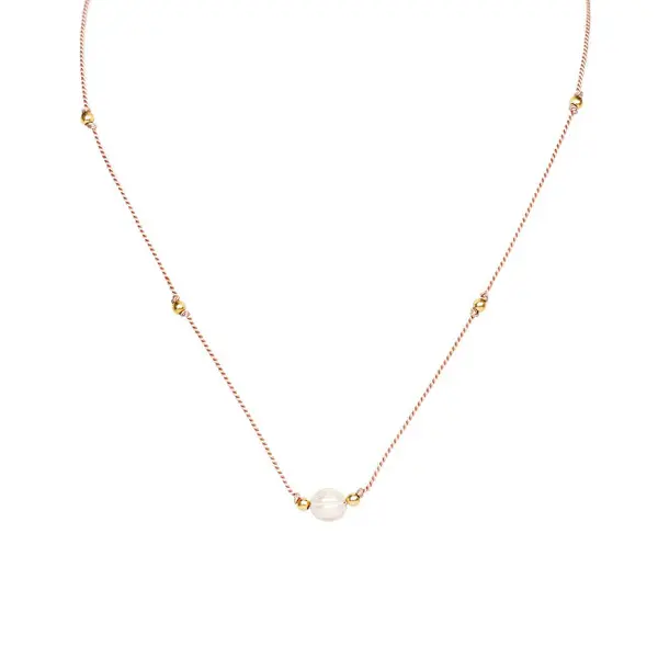 Agato Delicate necklace IN thread with river pearl HE05K3G-LP