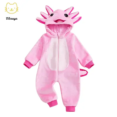 Baby Costume Romper Cute Zip Up Hooded Infant Dinosaur Costume for Daily Life & Halloween