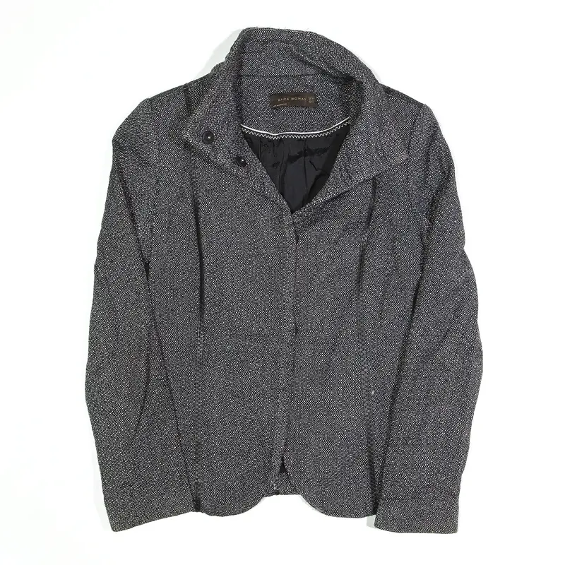 ZARA Wool Blend Black Blazer Jacket Womens M