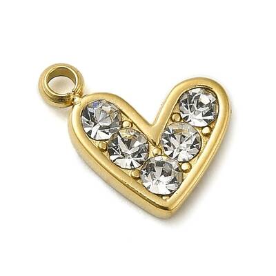316 Surgical Stainless Steel Pendant with Rhinestone