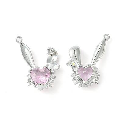 Brass Micro Pave Cubic Zirconia Pendants