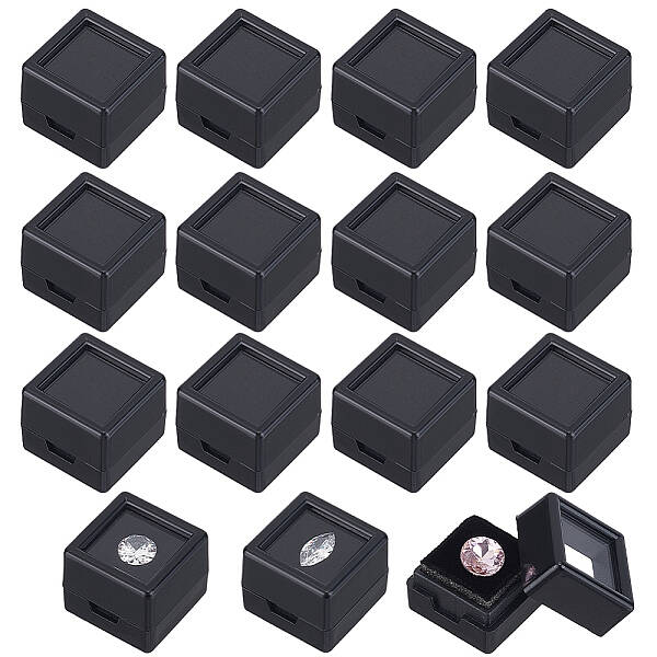 Cube Plastic Loose Diamond Storage Boxes