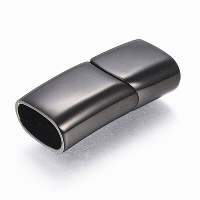 304 Stainless Steel Magnetic Clasps with Glue-in Ends