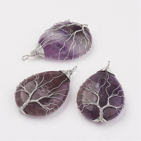 Natural Amethyst Big Pendants