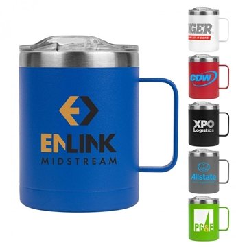 100 Promotional 14 oz Powder Coated Campfire Mug Copper Lining - ...