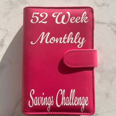 52 Week Monthly Savings Challenge 2025 - PU Leather Cover