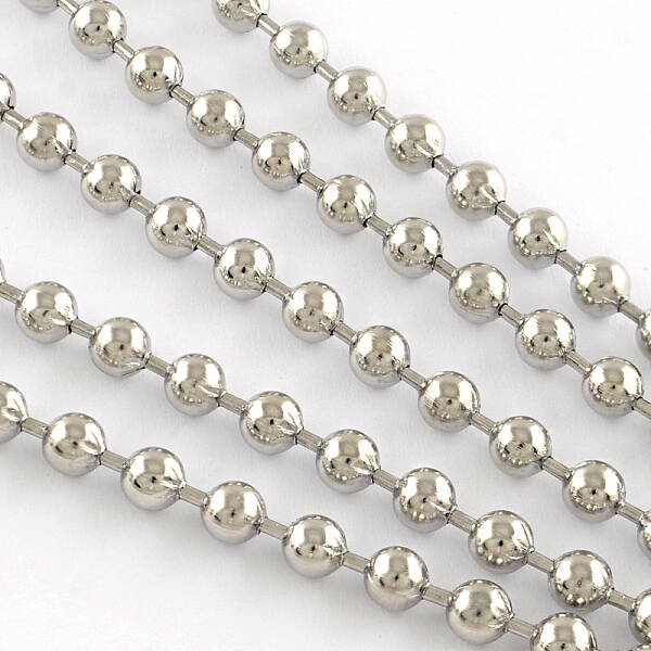 Tarnish Resistant 201 Stainless Steel Ball Chains