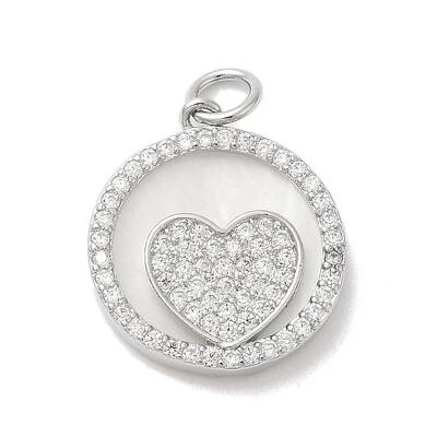 Brass Micro Pave Clear Cubic Zirconia Pendants