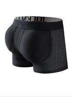 Men's Letter Tape Shapewear Brief with Removable Padded, Summer Wear, Breathable Comfortable Butt Lift Panty, Underwear for A...