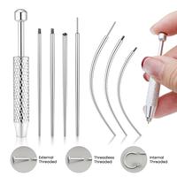 KUTLAN Piercing Jewelry Tool Kit Guide Needle Ball Holder Tool for Changing Jewelry - 16G 18G 20G Body Piercing Kit for Ear N...