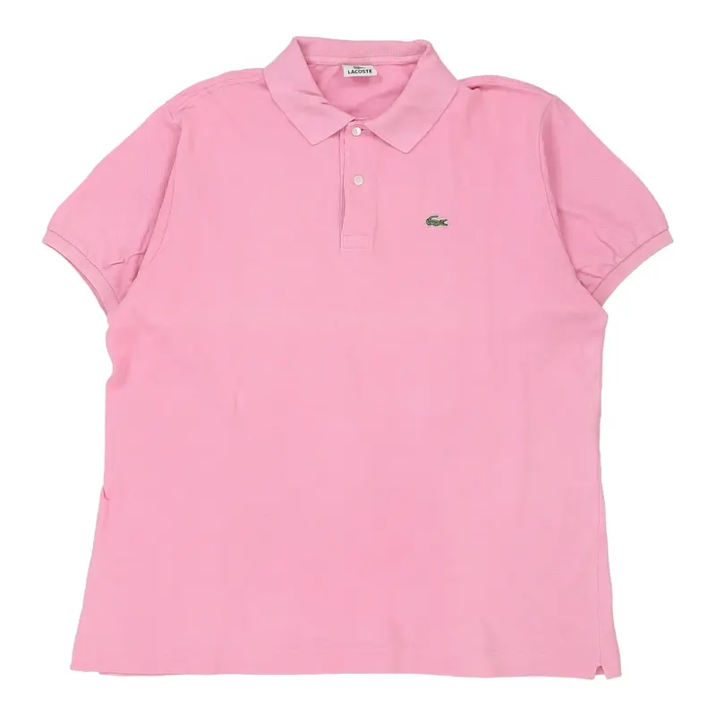 Lacoste Polo Shirt - XL Pink Cotton
