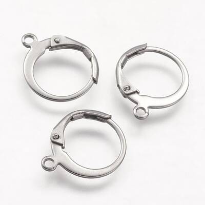 304 Stainless Steel Leverback Earring Findings