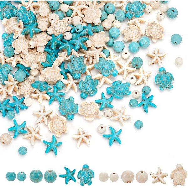 8 Styles Synthetic Turquoise Gemstone Beads