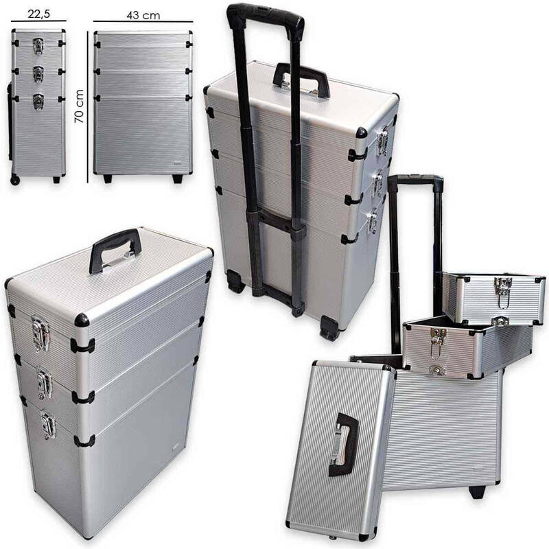 Obb 3-tier aluminum trolley case 70 x 43 x 22.5 cm