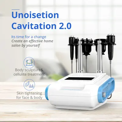Unoisetion 5 in 1 Ultrasonic 40K Cavitation Vacuum 3D RF Weight Loss Skin Tightening Machine for Spa Salon Studio Home Use | ...