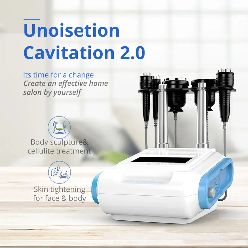 Unoisetion 5 in 1 Ultrasonic 40K Cavitation Vacuum 3D RF Weight Loss Skin Tightening Machine for Spa Salon Studio Home Use | ...