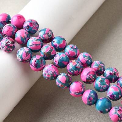 Dyed Natural Magnesite Beads Strands