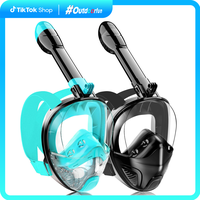 OutdoorFun Full Face Snorkel Mask for Adults Teen, Snorkeling Gear with Detachable Camera Mount,Panoramic 180° View, Anti-Fo...