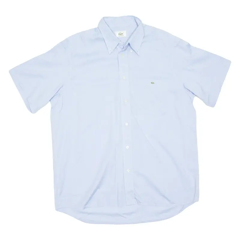 LACOSTE Mens Plain Shirt Blue L
