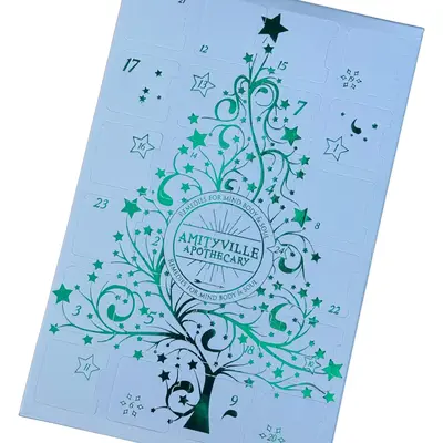 AMITYVILLE APOTHECARY Tumbled Crystal Advent Calendar - 7th Annual Ritual Journey with 11 Crystals, Spell Candles & More for ...