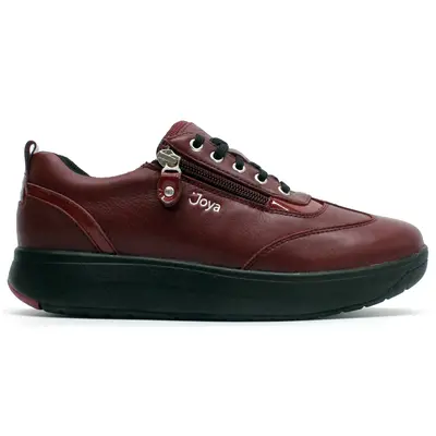 Joya Laura Full Grain Leather Women's Lace Up Shoes - Dark Red - Size:US 6.5 Women
