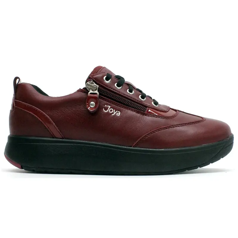 Joya Laura Full Grain Leather Women's Lace Up Shoes - Dark Red - Size:US 6.5 Women