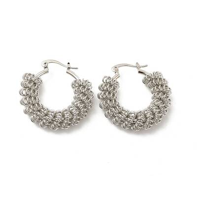 Brass Wire Mass Hoop Earrings for Women