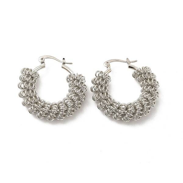 Brass Wire Mass Hoop Earrings for Women
