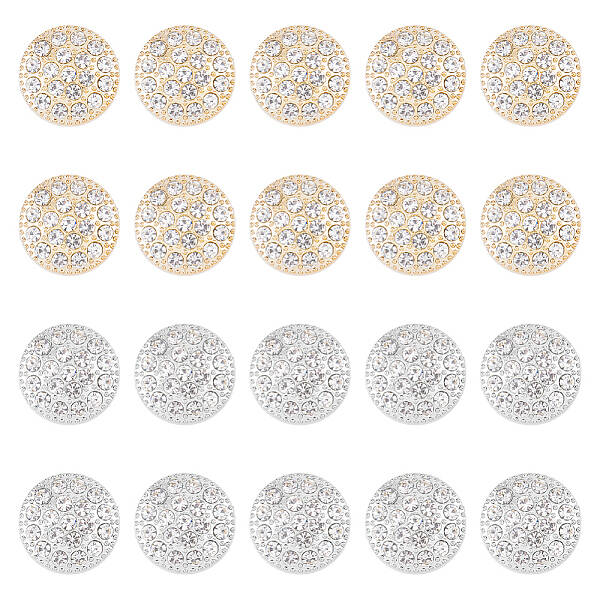 20Pcs 2 Colors 1-Hole ABS Plastic Shank Buttons