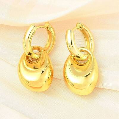 Nuggets Brass Hoop Earrings for Women