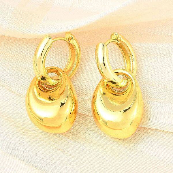 Nuggets Brass Hoop Earrings for Women