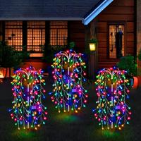 Solar Powered Firecracker Design Light, 120/200 LED Colorful Fireworks Design Outdoor Light, Outdoor Decorative Light for Gar...