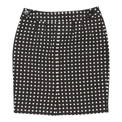 Yves Saint Laurent Polka Dot Skirt - 32W 21L Black Cotton | Size: 32