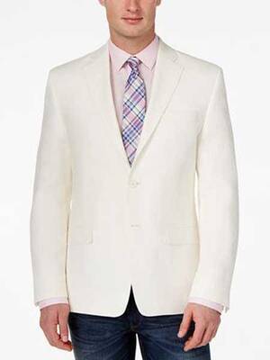 Mens White Linen Suit