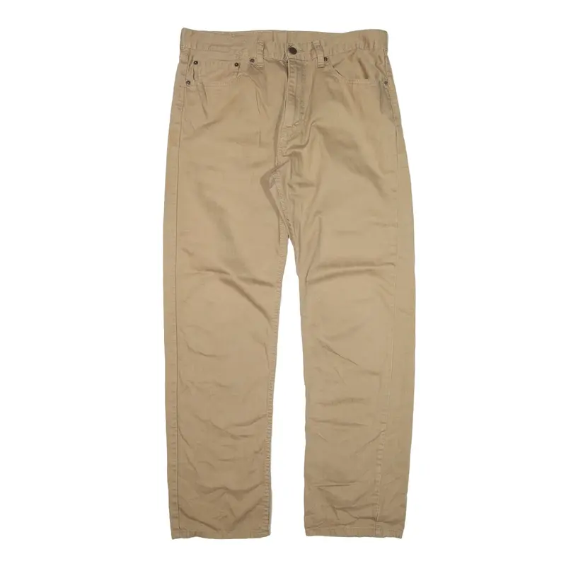 LEVI'S 505 Trousers Beige Regular Straight Mens W36 L31