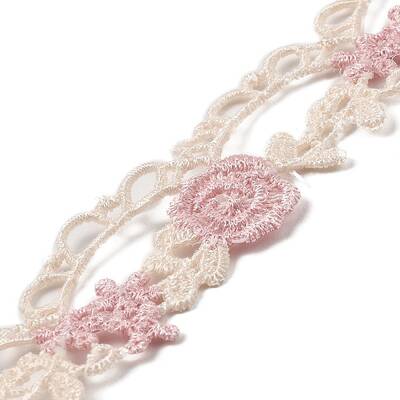 15 Yards Flower Polyester Lace Ribbon