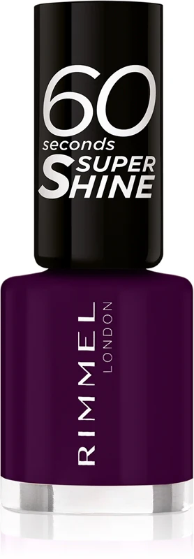 Rimmel 60 Seconds Super Shine Nail Polish Color 345 Black Cherries 8 ml