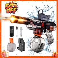 Electric Water Blaster Toy- LED Lights & Strong Power,Outdoor Water Soaker for Kids & Adults, lP67 Waterproof,26-35ft Range