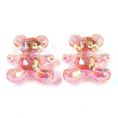 Gradient Color Transparrent Acrylic Eoropean Beads