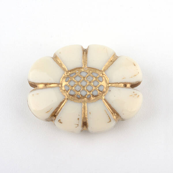 Flower Plating Acrylic Beads