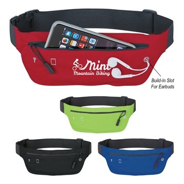 50 Promotional Running Belt Fanny Pack - Earbud Compatible