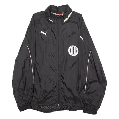 PUMA FC Polisportiva Vevey Mens Rain Jacket Black Nylon M