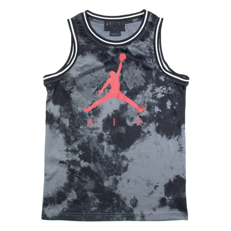 AIR JORDAN Boys Tie Dye Jersey Black Sleeveless USA L